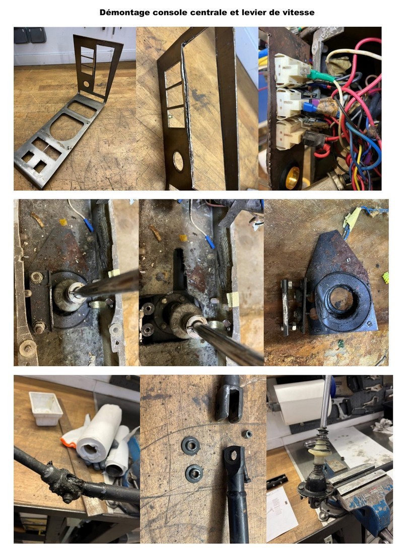 1036 Démontage console centrale et levier de vitesse