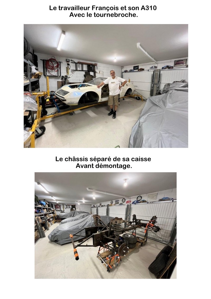 1045 tournebroche et châssis avant le démontage